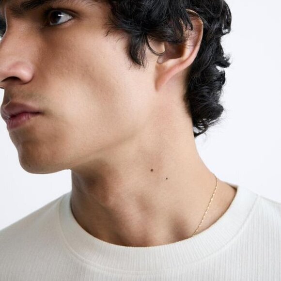 ZARA WHITE BRUSHED RIB T-SHIRT - Picture 4 of 7